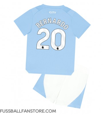 Manchester City Bernardo Silva #20 Replik Heimtrikot Kinder 2023-24 Kurzarm (+ Kurze Hosen)